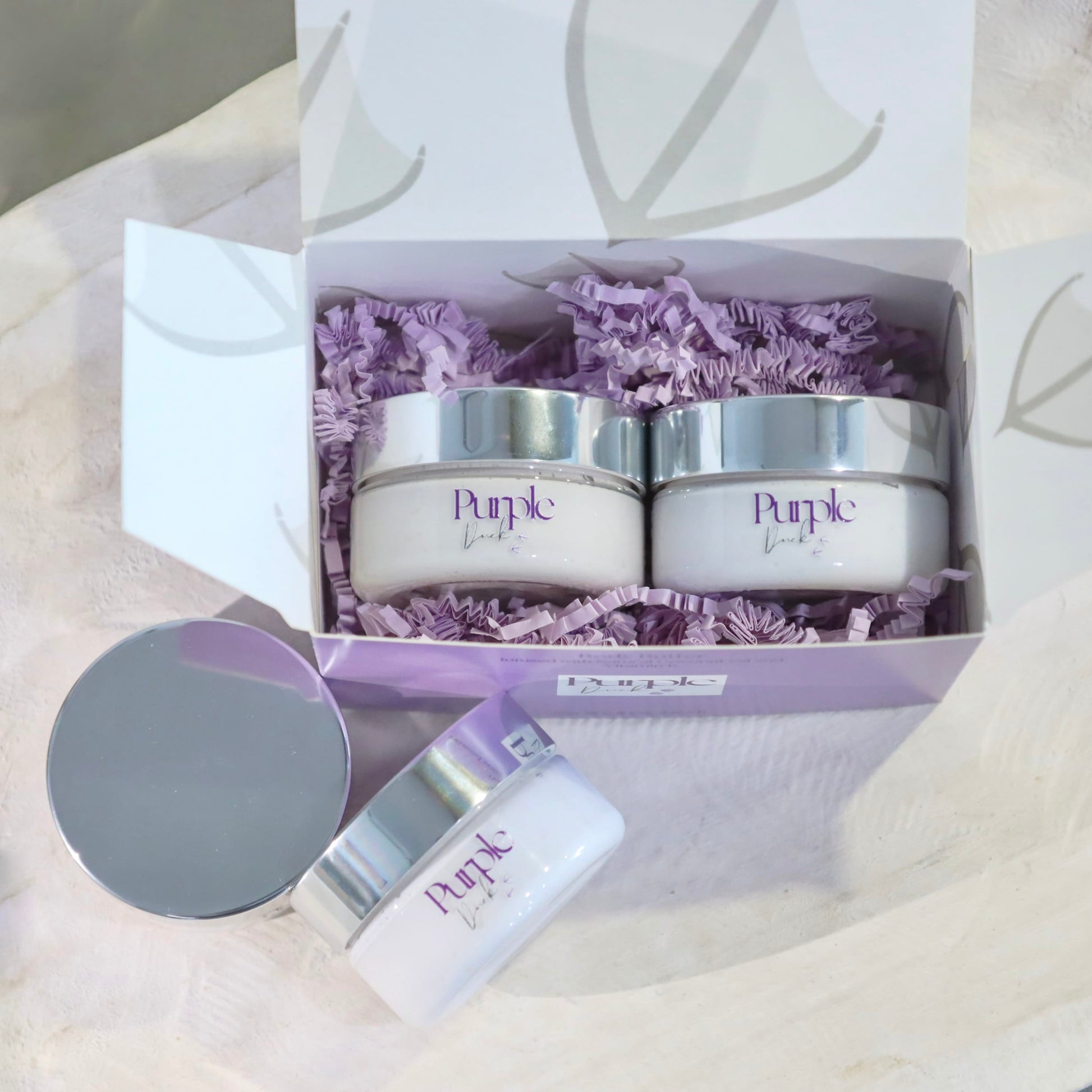 Body Butter Sample Pack – Travel - Size Clean Moisturizers for Deep Hydration & Smooth Skin - Purple Duck