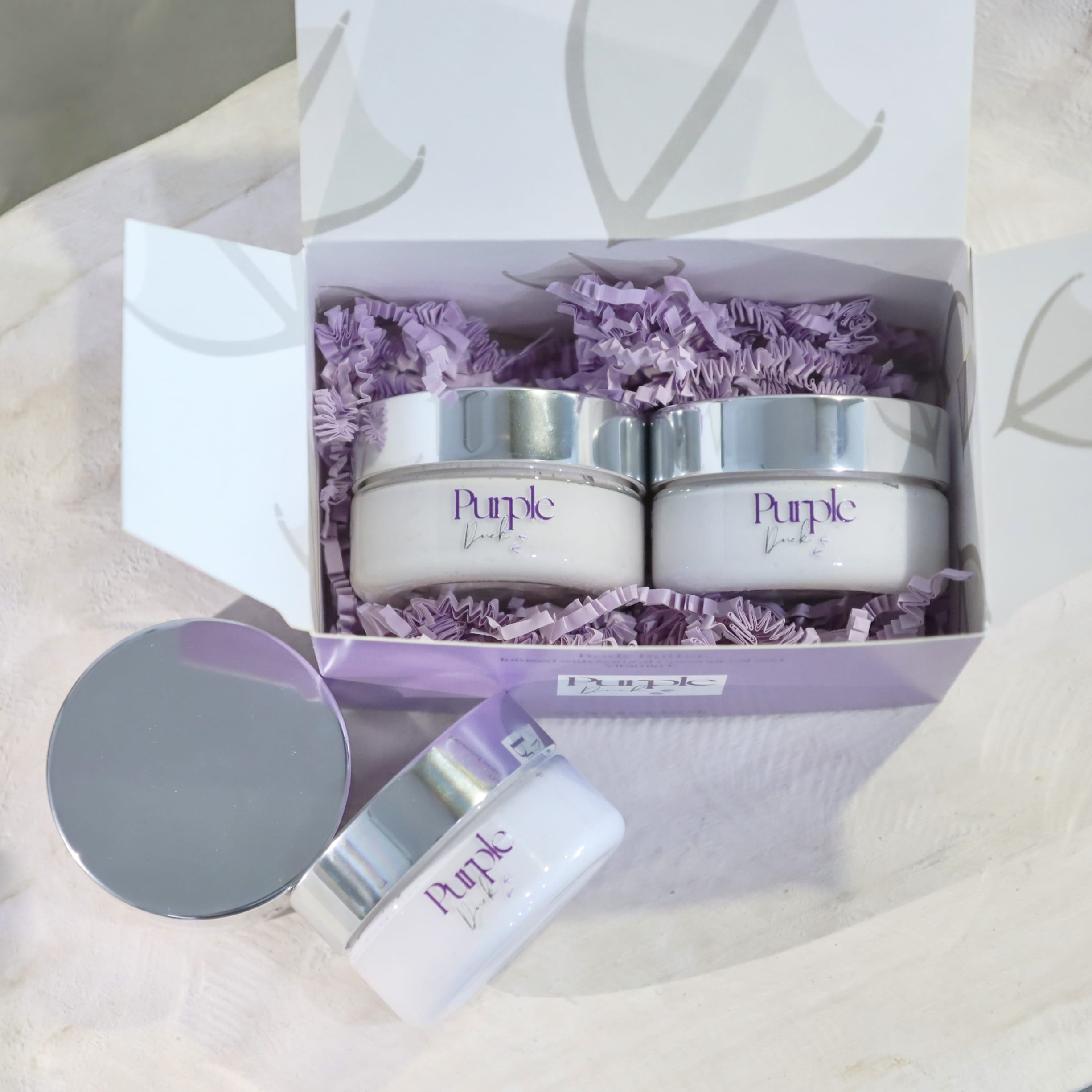 Body Butter Sample Pack – Travel - Size Clean Moisturizers for Deep Hydration & Smooth Skin - Purple Duck