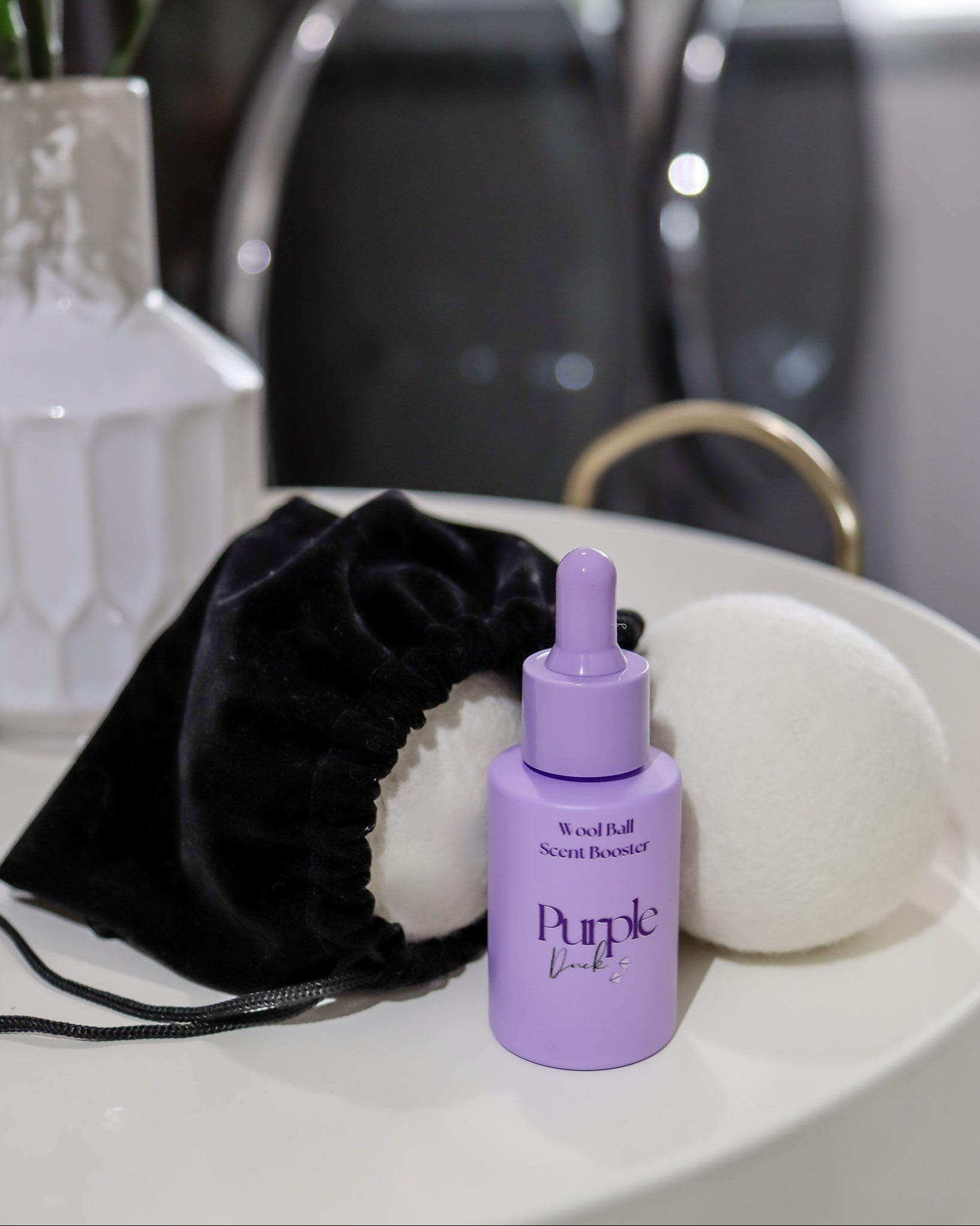 Wool Dryer Balls + 1 oz. Scent Booster - Long-Lasting Laundry Fragrance & Static Reduction