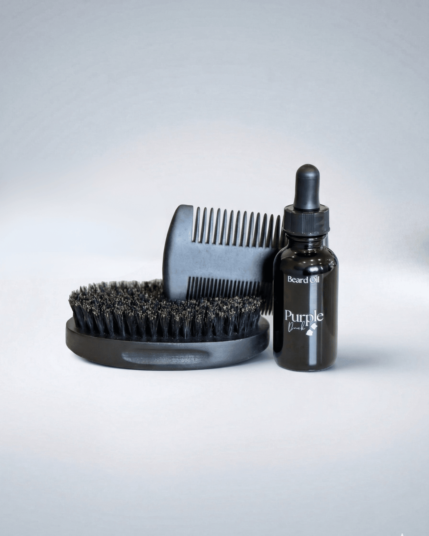Men's Beard Kit - 3 - Piece Grooming Set for Beards - Purple Duck