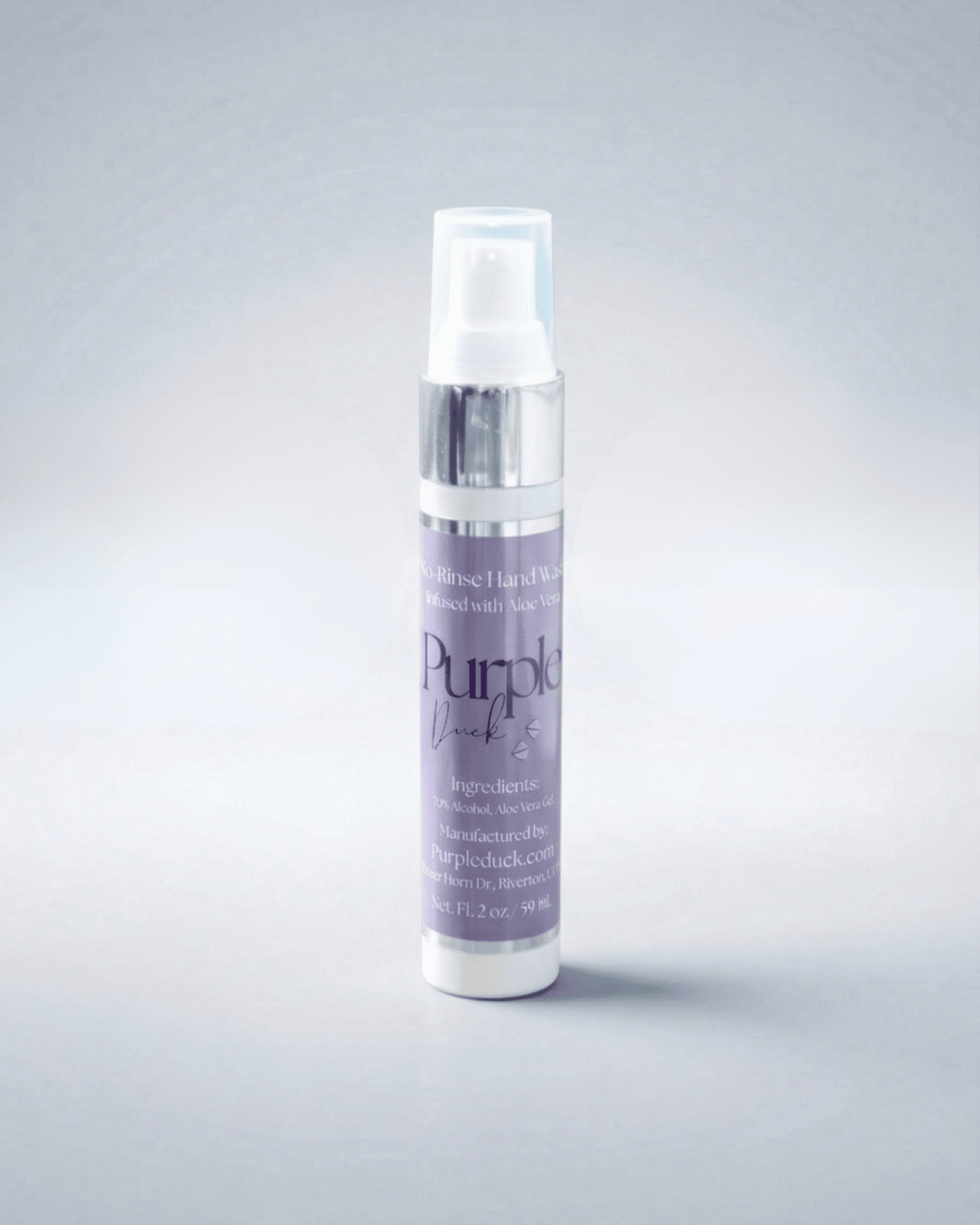 No - Rinse Hand Wash - Travel Size, Quick - Drying, Everyday Hand Cleanser - Purple Duck