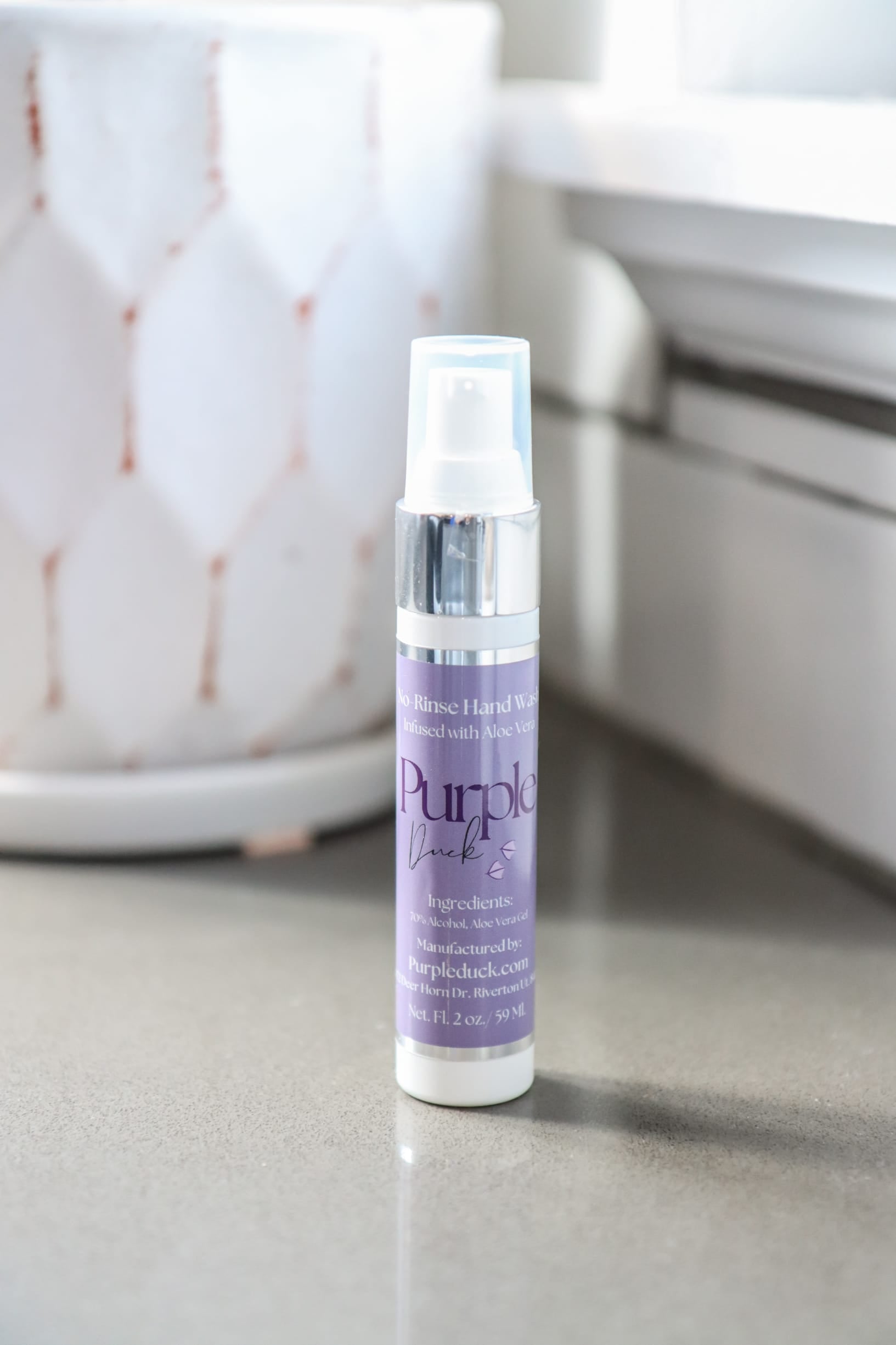 No - Rinse Hand Wash - Travel Size, Quick - Drying, Everyday Hand Cleanser - Purple Duck