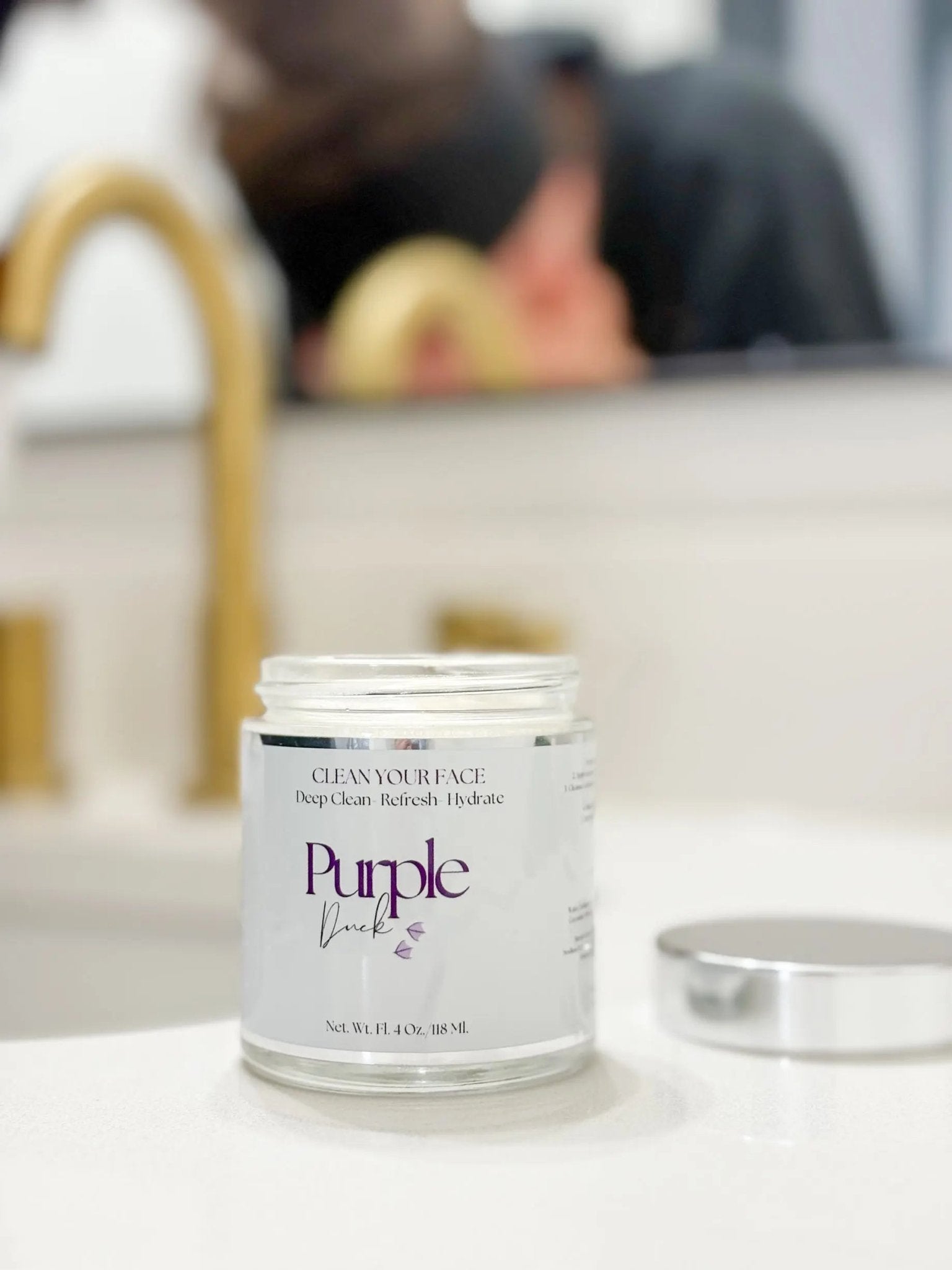 Whipped Facial Cleanser - Creamy, Nourishing Wash for Clean, Soft Skin - Purple Duck