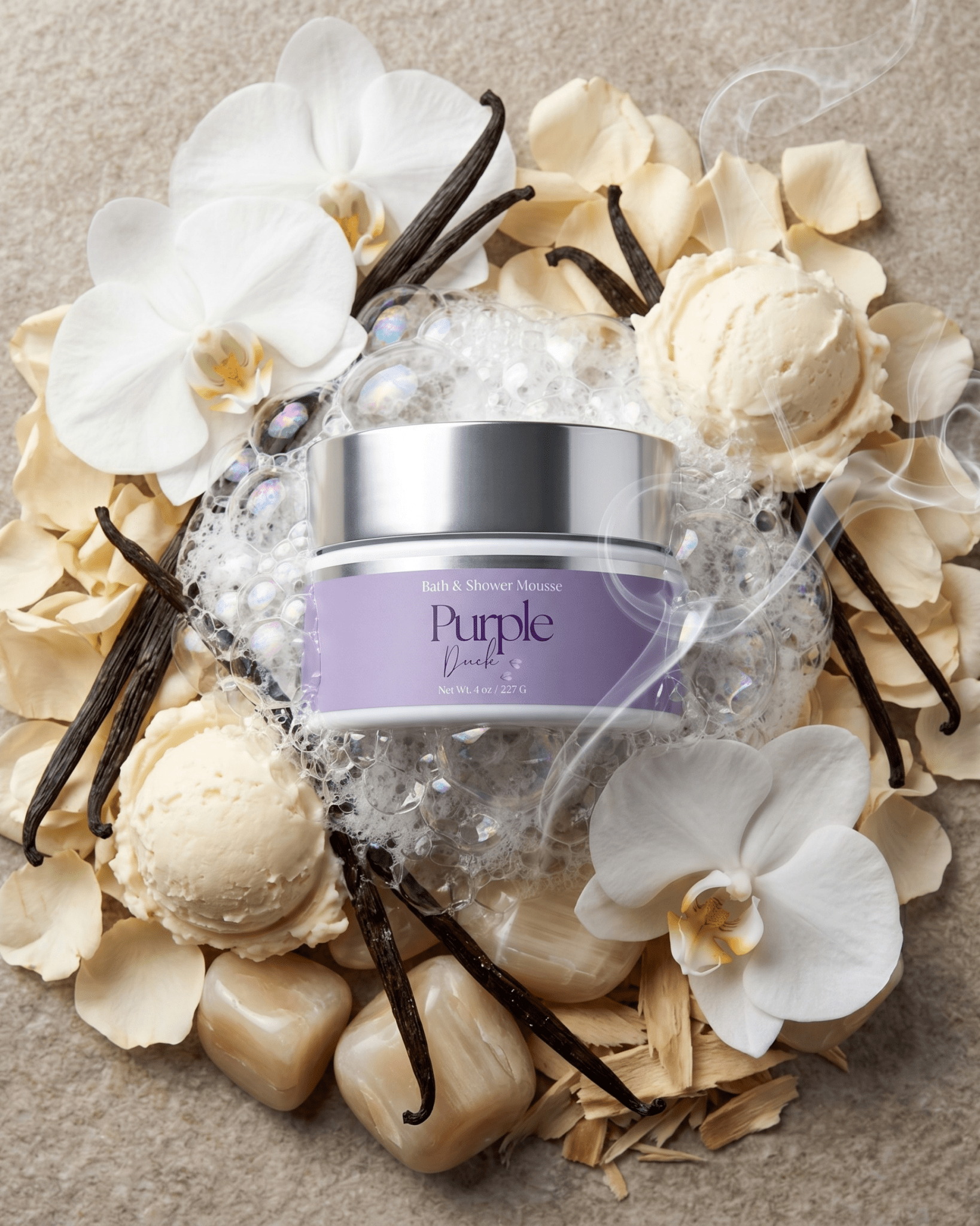 Creamy Bath & Shower Mousse - Purple Duck