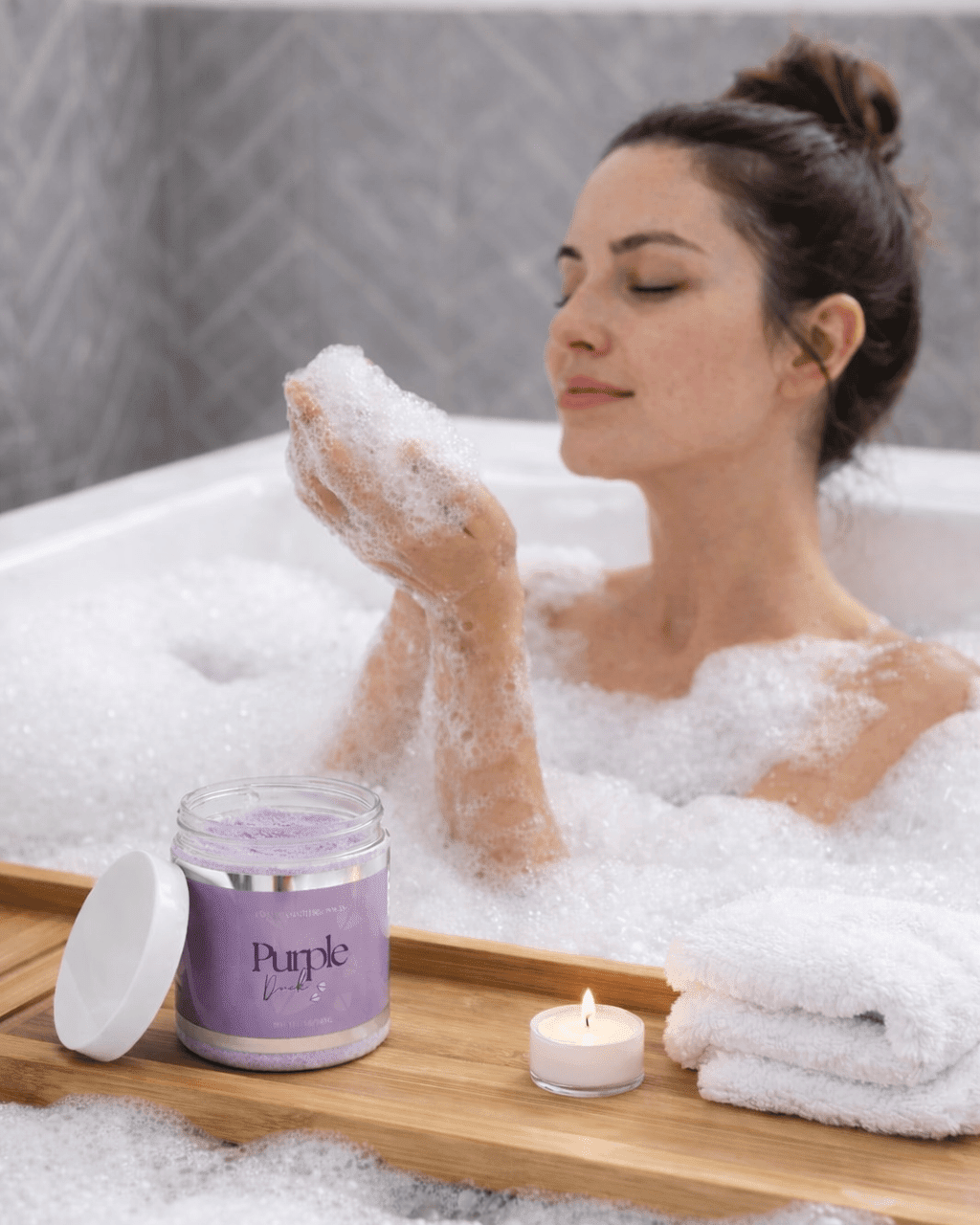 Magnesium Bath Salts – Foaming Epsom Salt Soak for Relaxation & Muscle Relief - Purple Duck