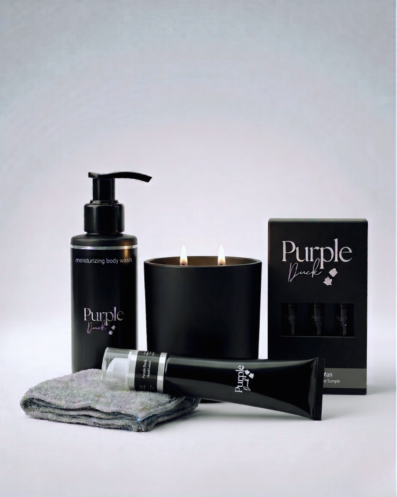 Men’s Fragrance Bundle – Candle, Body Wash, Lotion & Cologne Set