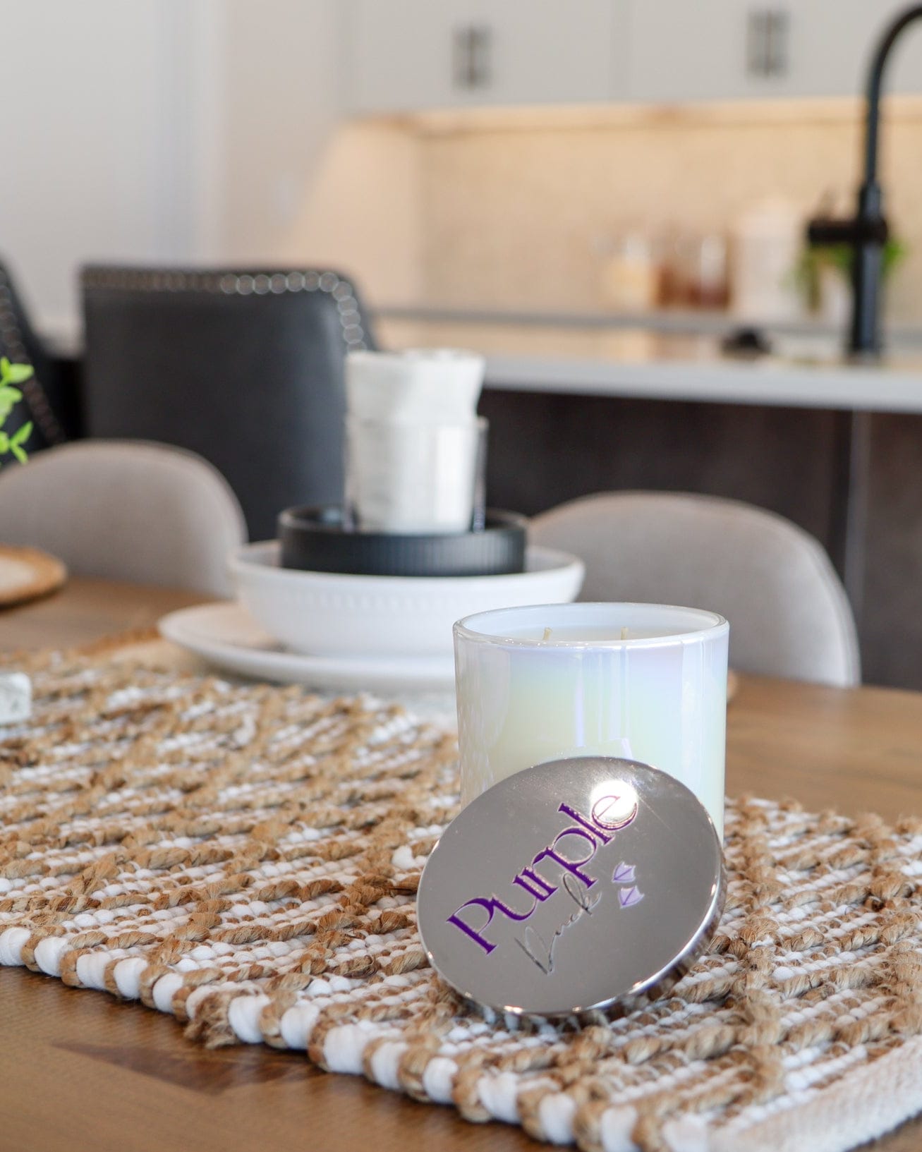 Clean Coconut Wax Candle – 2 - Wick, Long - Lasting Luxury Scent - Purple Duck