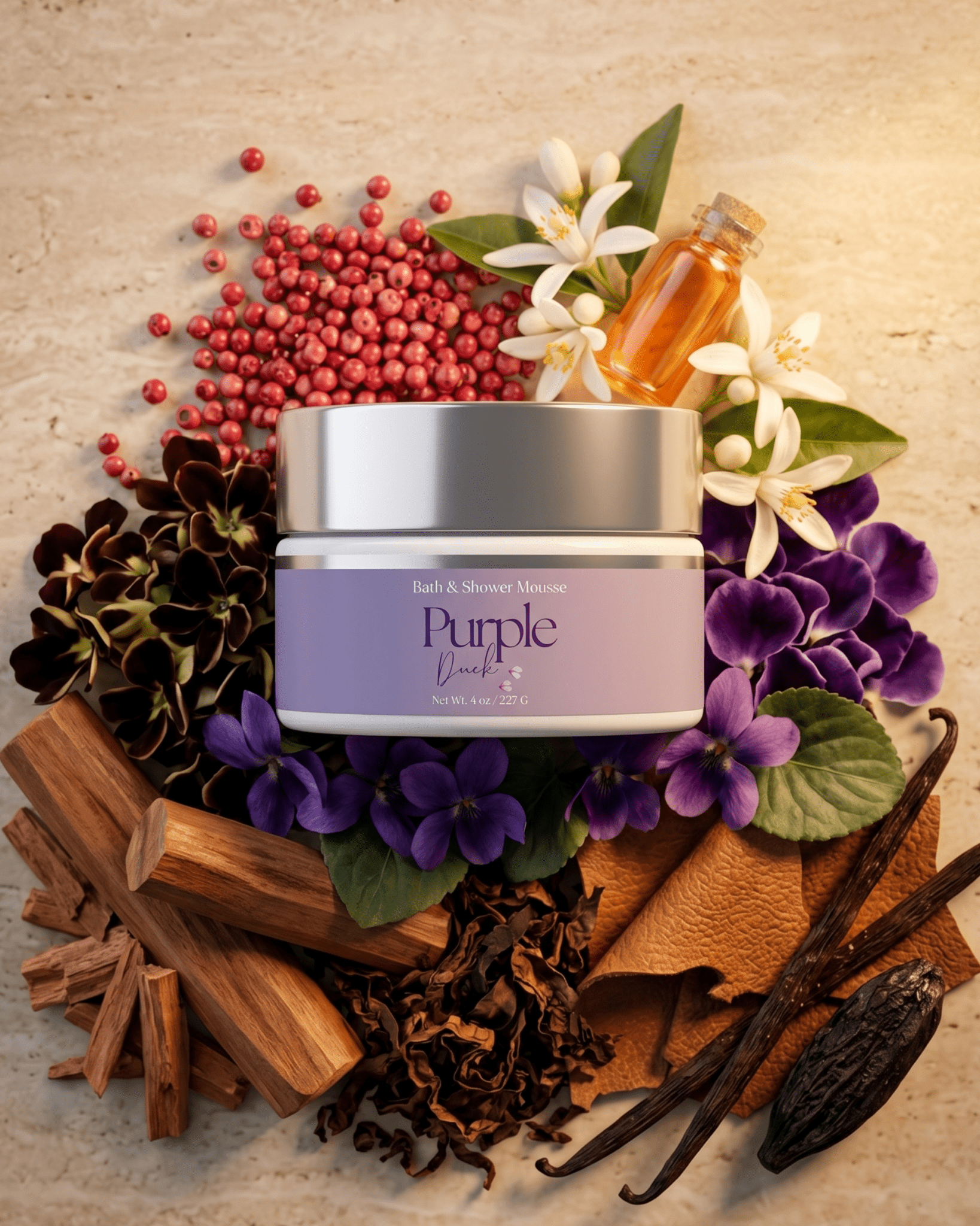 Creamy Bath & Shower Mousse - Purple Duck