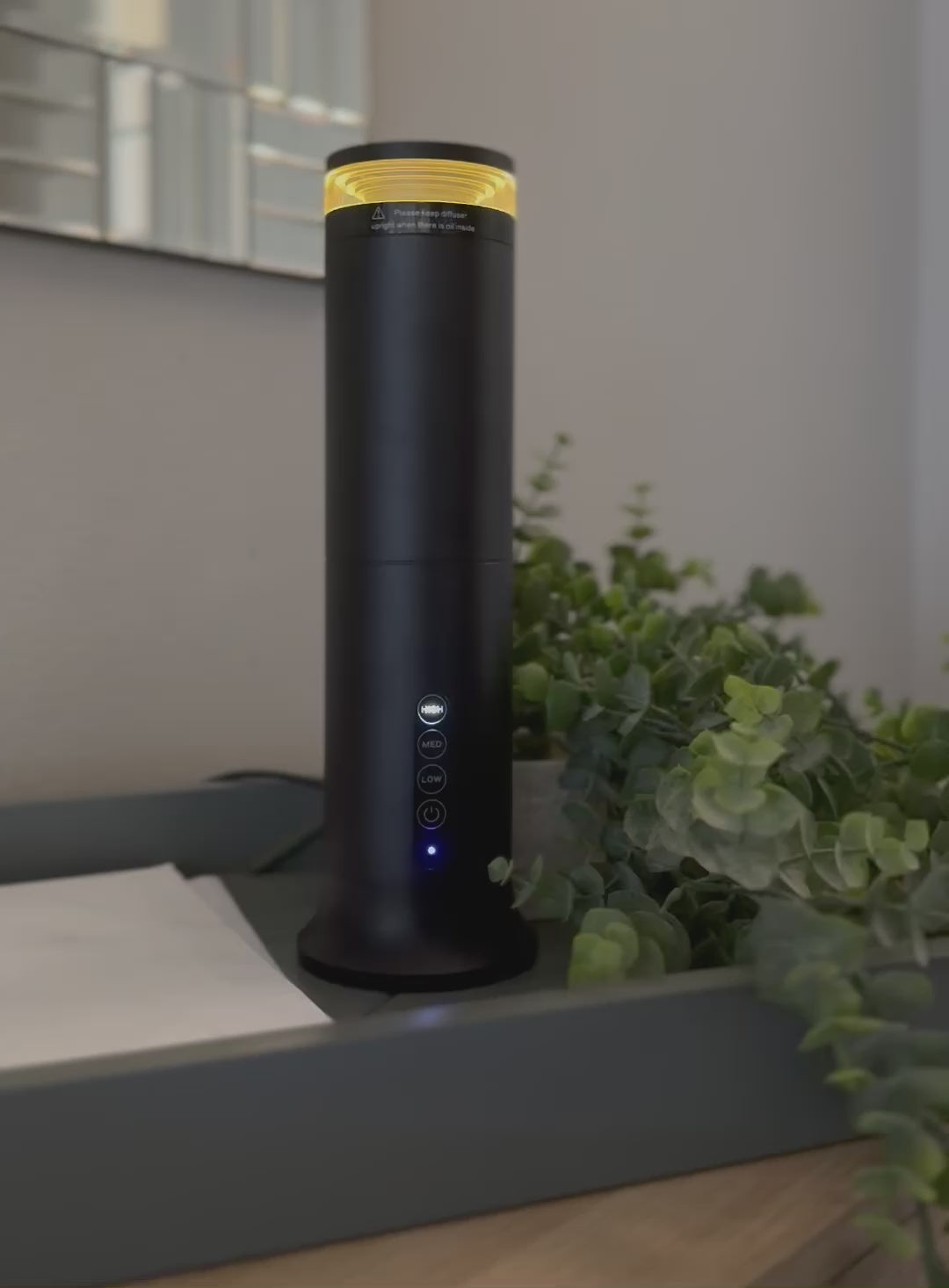 Load video: Black Electric Scent Diffuser
