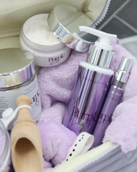 Women’s Body Care Bundle – Body Butter, Bath Salts, Cleanser & Perfume Set - Purple Duck